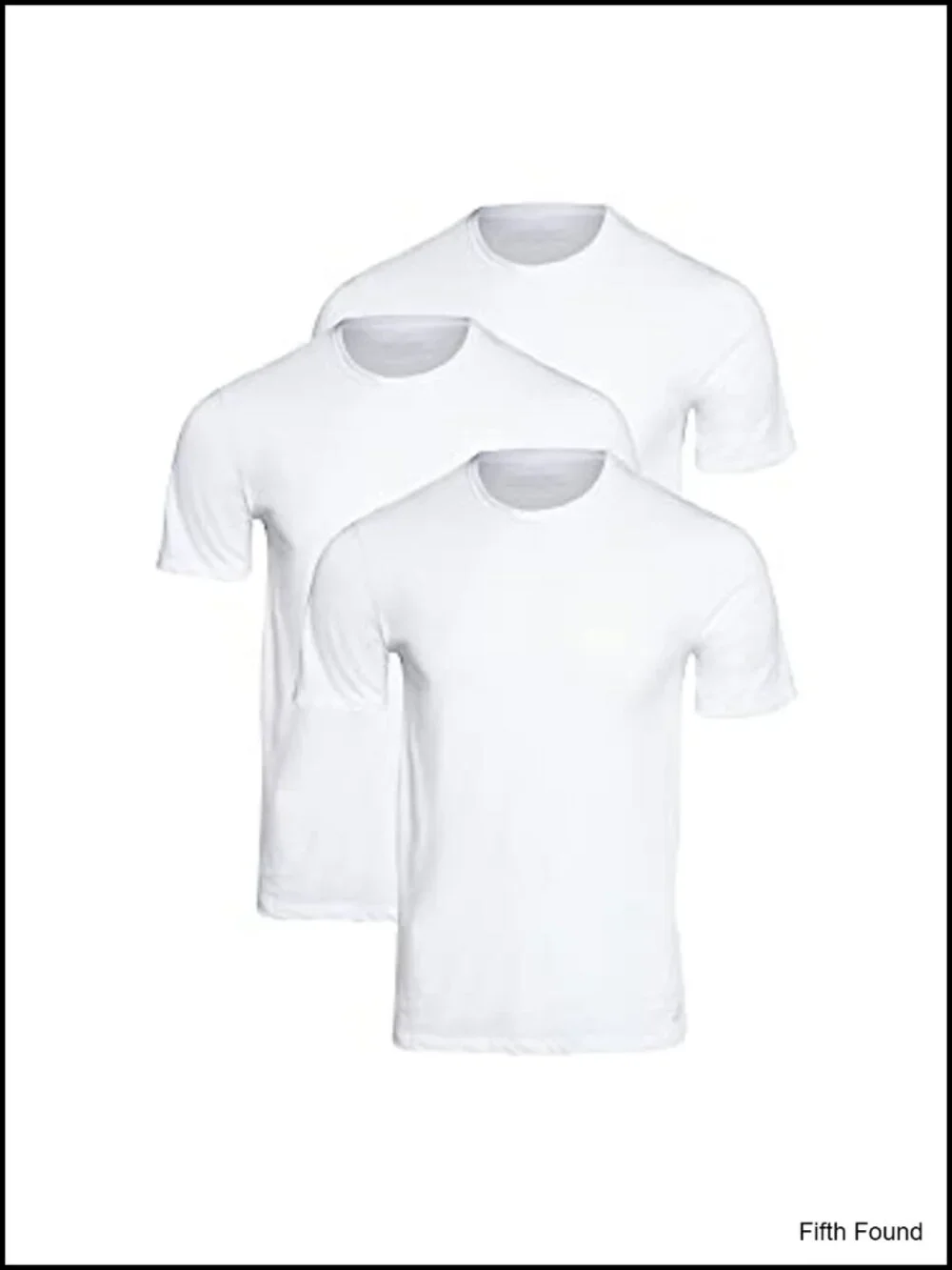 3 Pack Cotton Slim Fit Crew Neck Undershirts for Men
